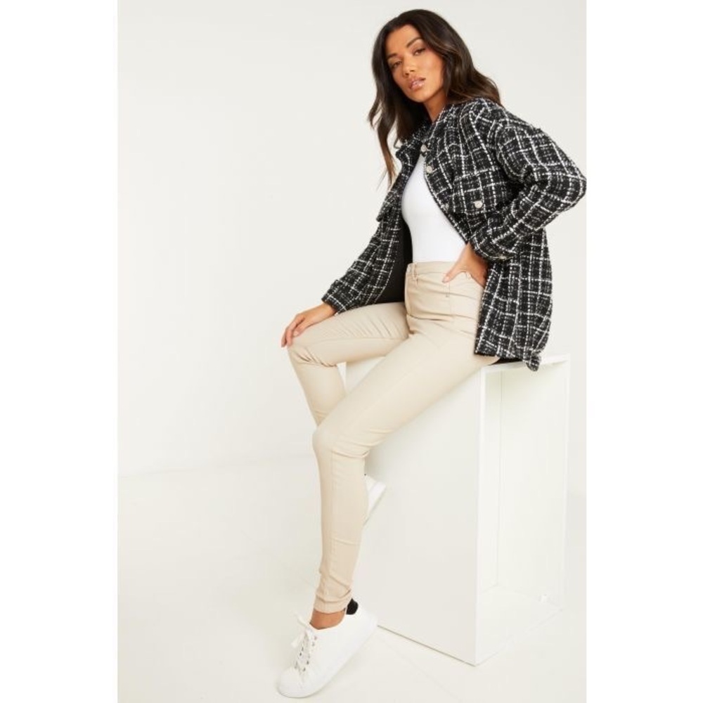 Andree by unit Tweed finish with double pocket in Shacket style size 2X